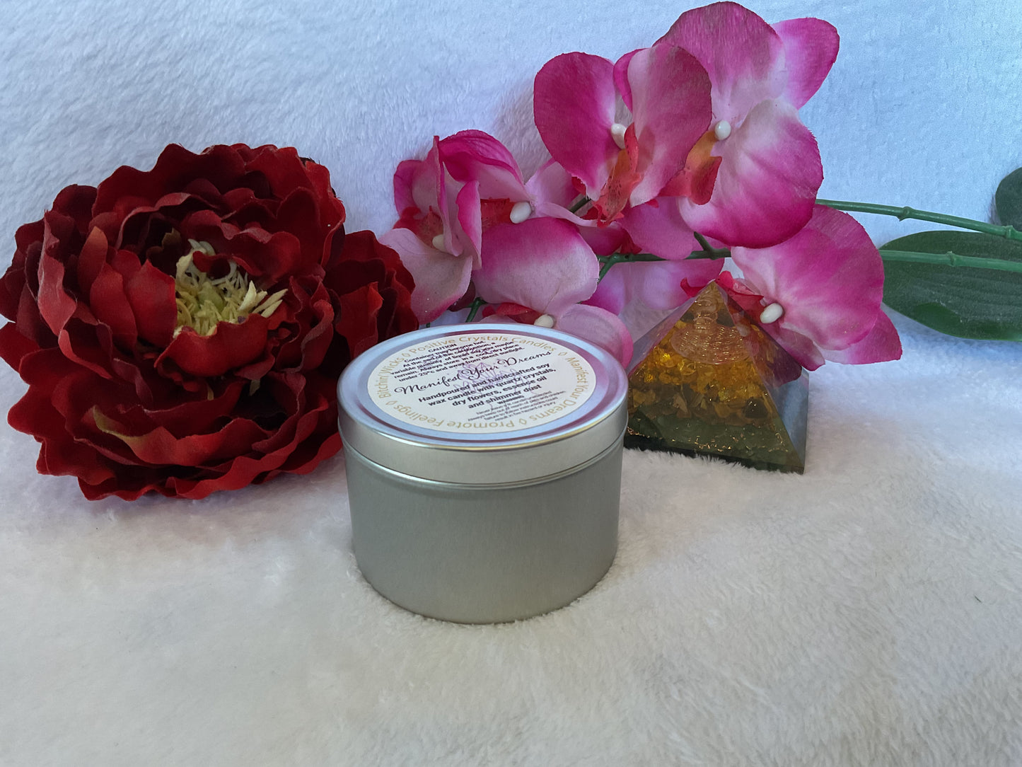 Natural Soy Candle | Kunzite Crystal Candle | Bitchin’ Wicks